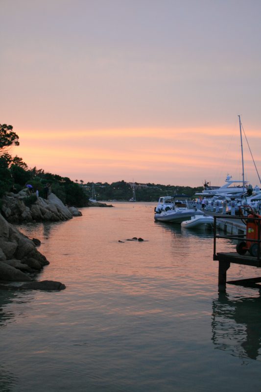 Puesta de sol en Porto Cervo, Cerdeña