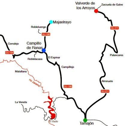 mapa ruta pueblos negros