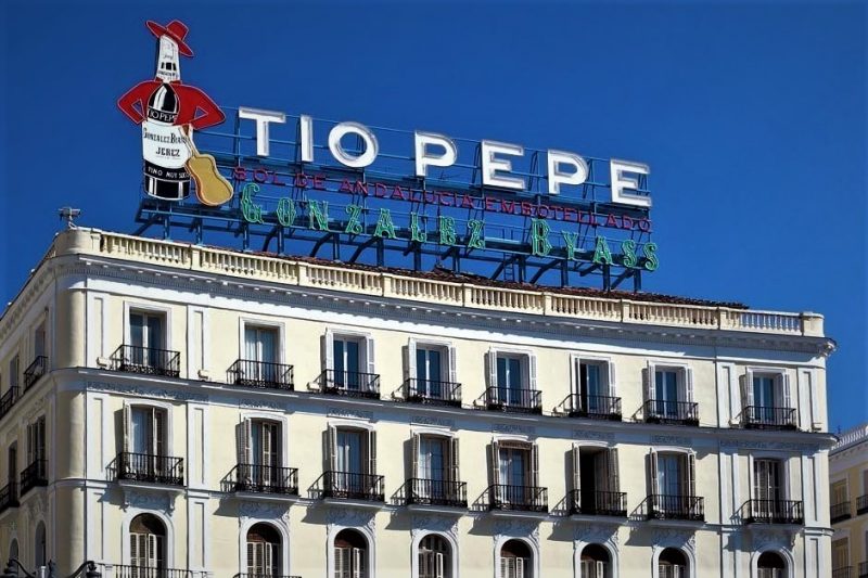 Rótulo del tio Pepe en Madrid